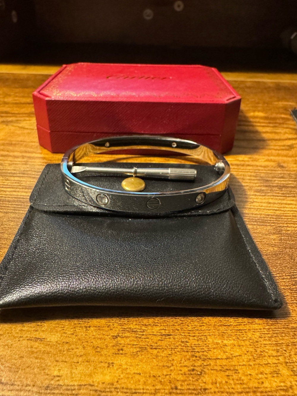 Others Follow Silver Tone Men's Bracelet with Gold Accent